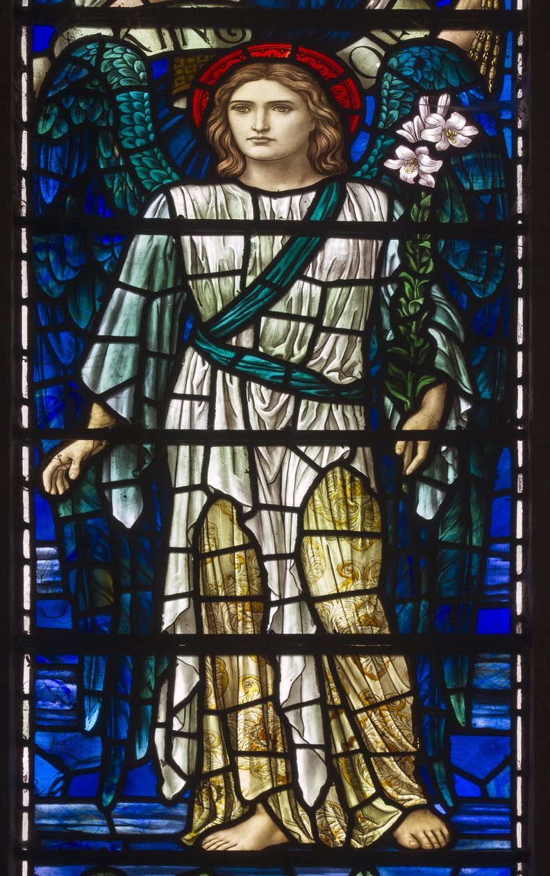 Buckland, St Mary, Lowndes & Drury, Henry Holiday, Archanděl Gabriel, 1918 od Henry Holiday