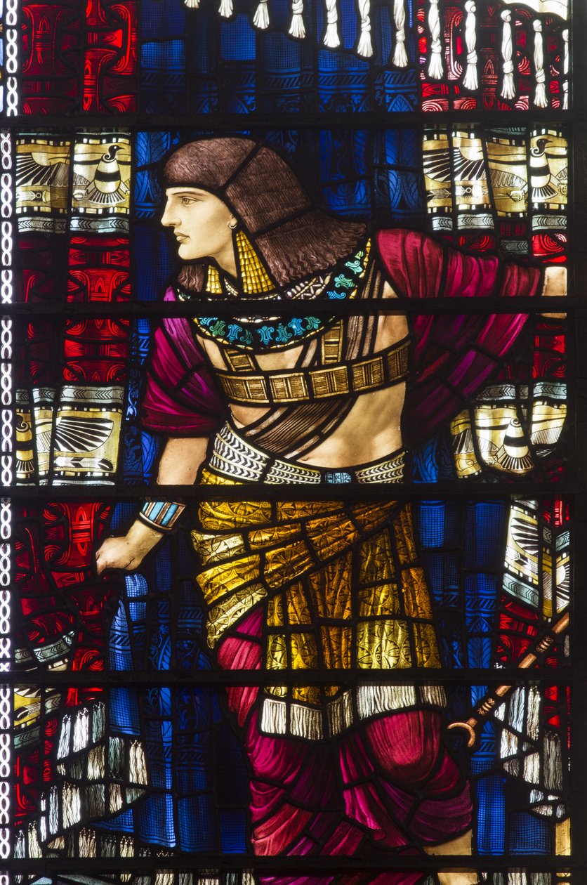 Katedrála v Durhamu, Holday Workshop, Henry Holiday, Detail Mojžíše odcházejícího z faraonského dvora, 1895 od Henry Holiday