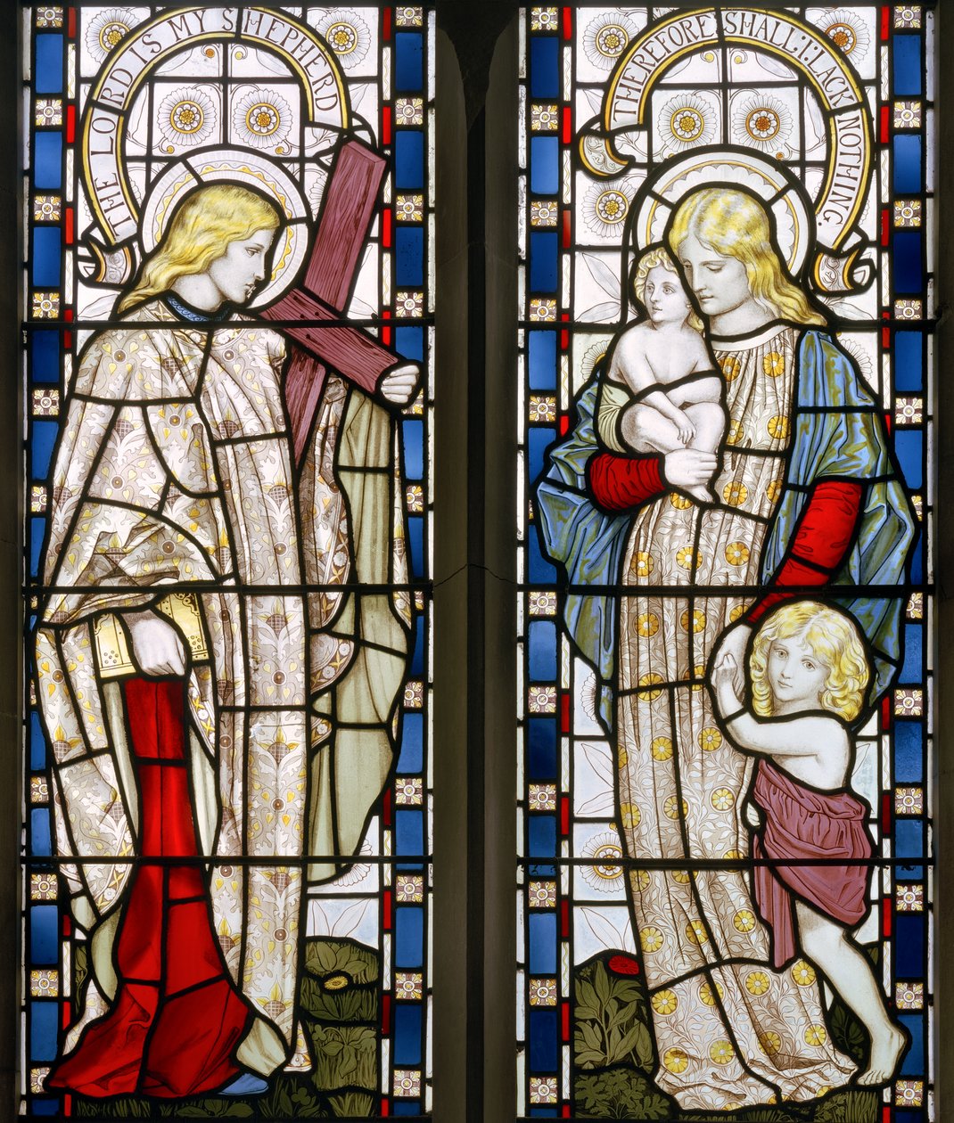 Faith and Charity, 1871 (vitráže) od Henry Holiday