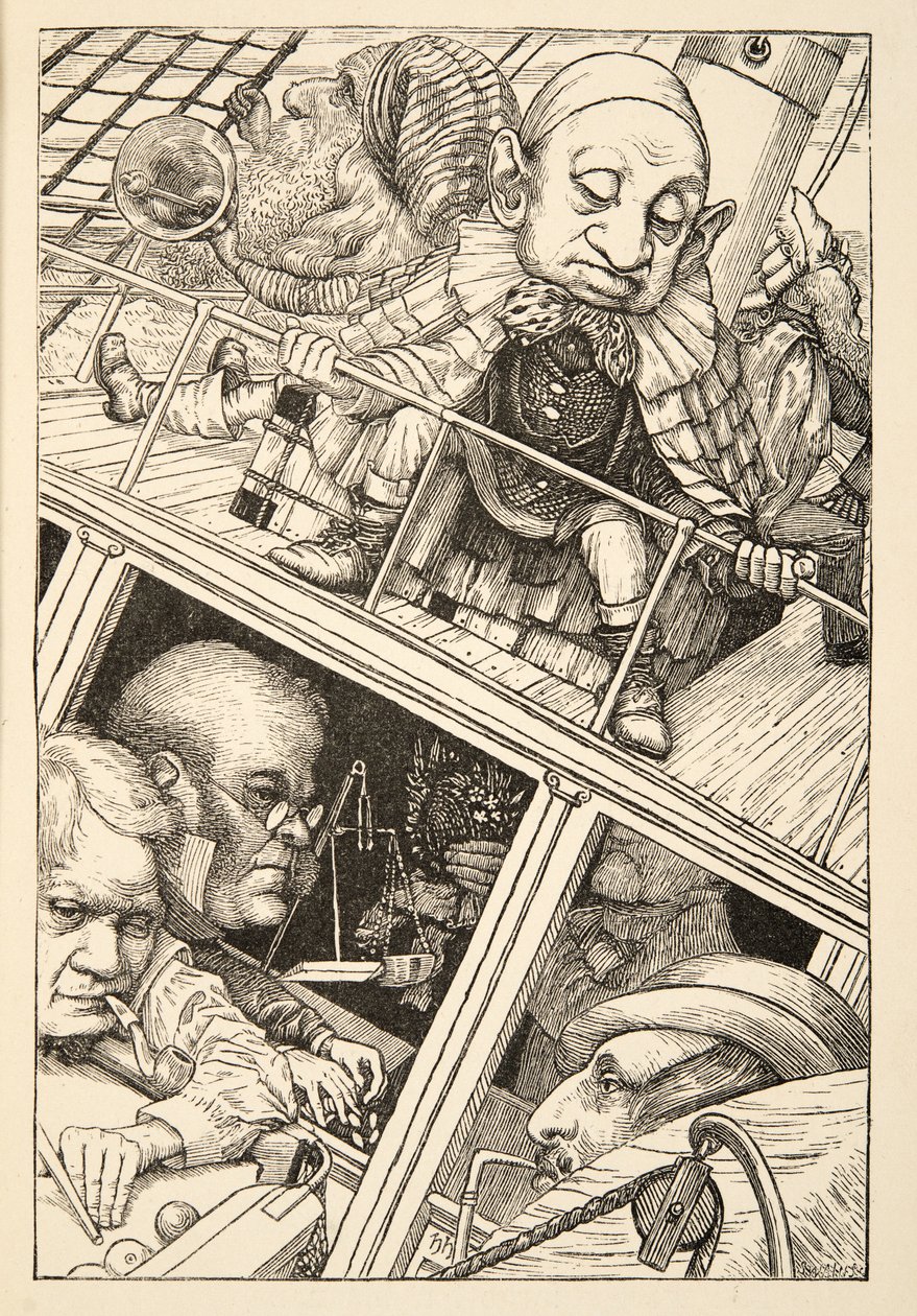 Úplně zapomněl své jméno“ z The Hunting of the Snark, Agony in Eight Fits, od Lewise Carrolla, hospoda. 1876 od Henry Holiday