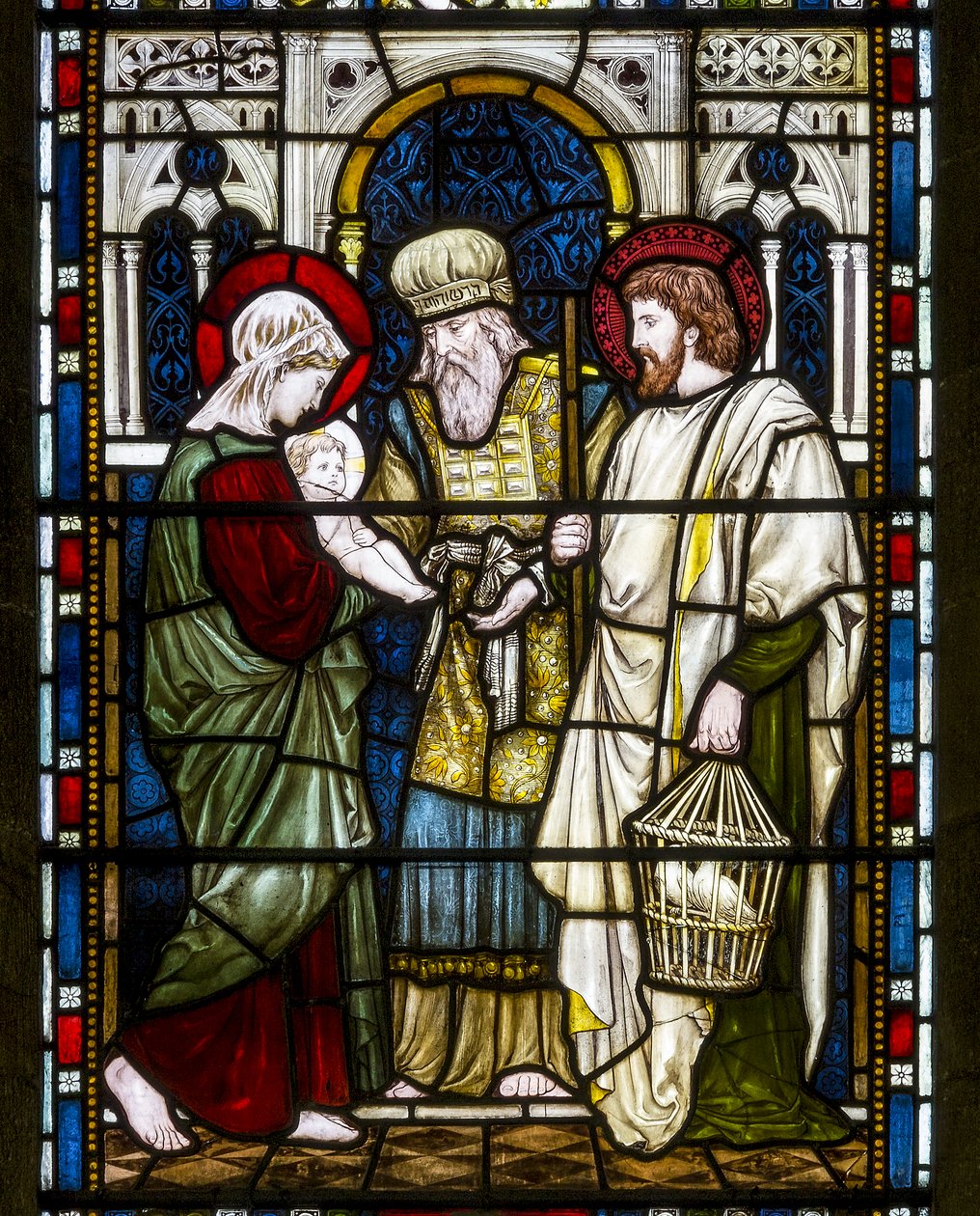 Kirkstall, St Stephen, Heaton Butler & Bayne, Henry Holiday, The Presentation, cca 1870 od Henry Holiday