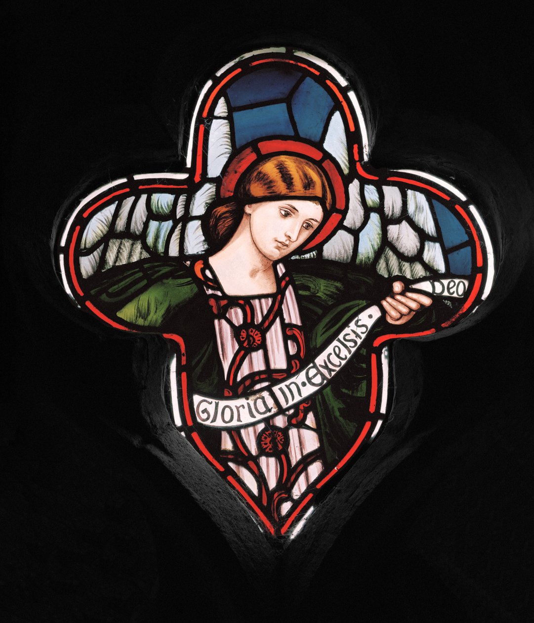 Čtyřlístek Angel, 1863 (vitráže) od Henry Holiday
