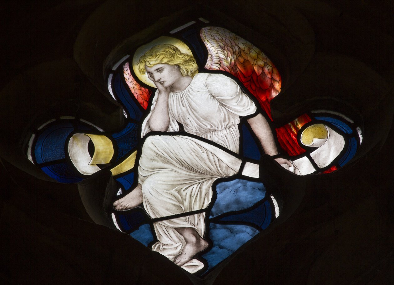 Čtyřlístek Tracery Angel, 1882 od Henry Holiday