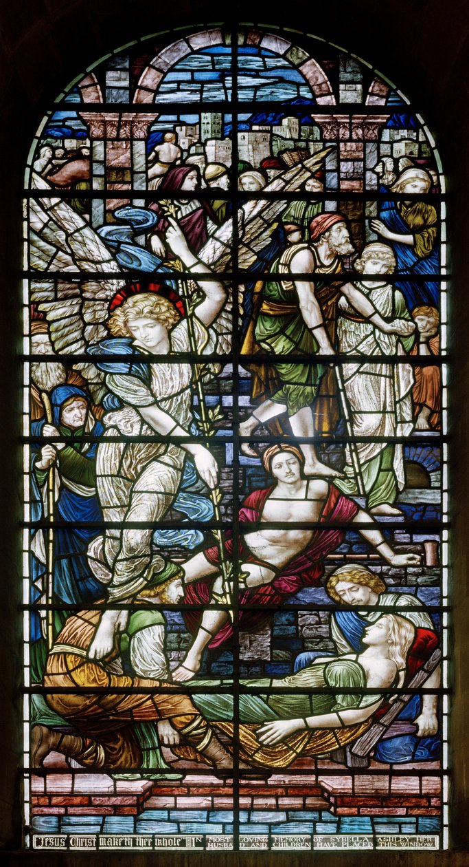 Romsey Abbey, James Powell & Sons, Henry Holiday, The Pool of Bethesda, 1890 od Henry Holiday
