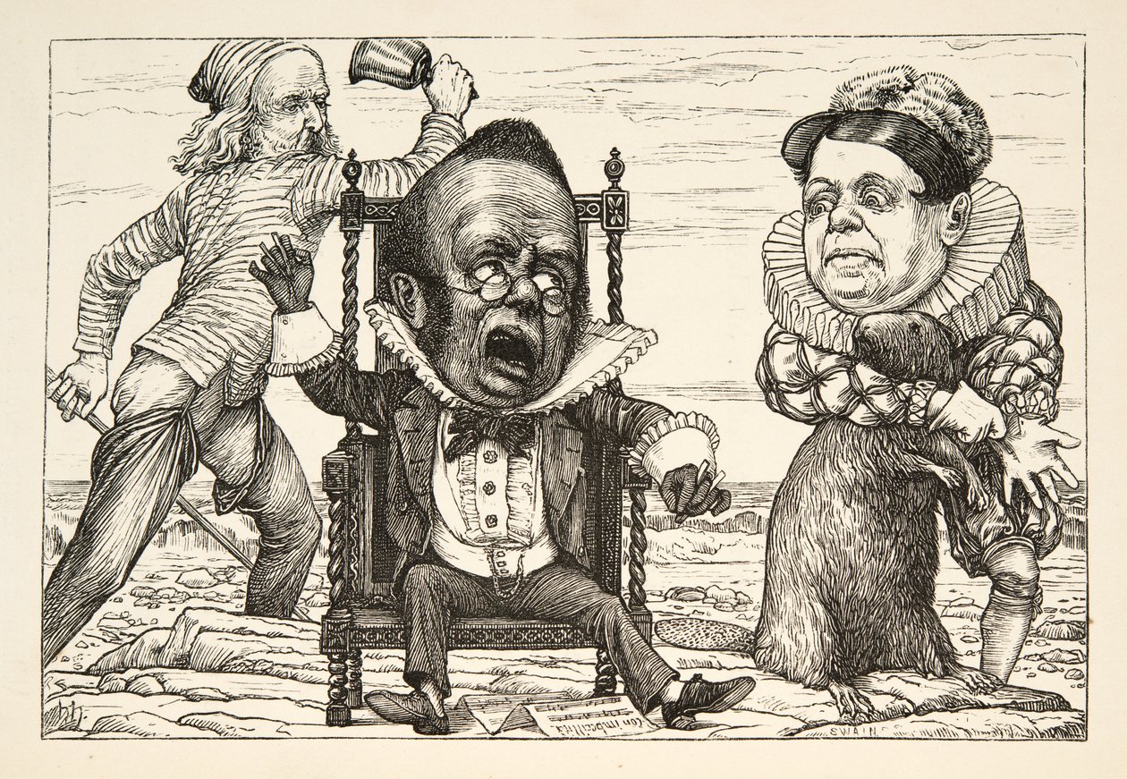 Jeho strach byl tak velký, že jeho vesta zbělela“ z The Hunting of the Snark, Agony in Eight Fits, od Lewise Carrolla, hospoda. 1876 od Henry Holiday