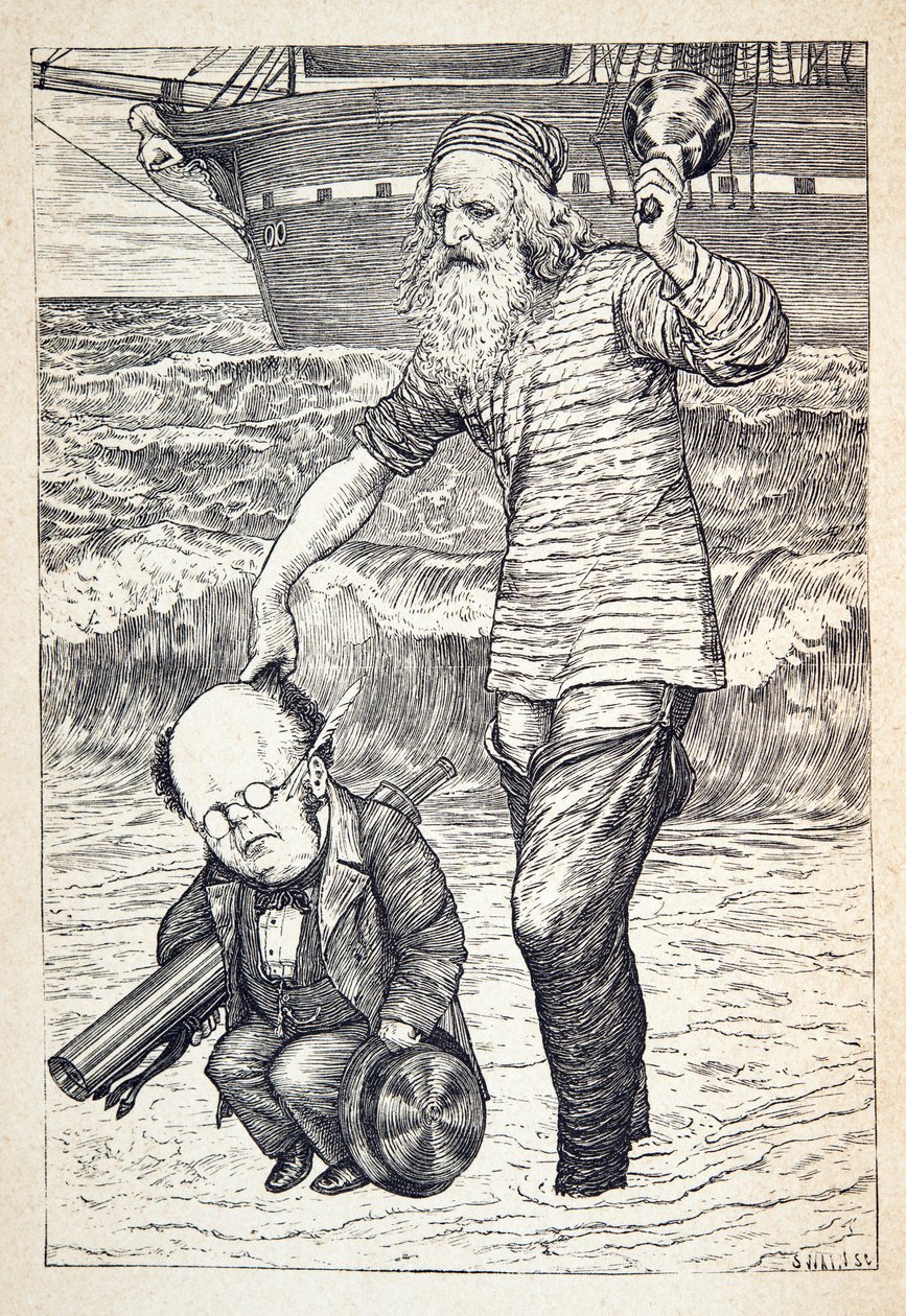 Podpora každého muže na vrcholu přílivu, z The Hunting of the Snark, agónie v osmi záchvatech, Lewis Carroll, hospoda. 1876 od Henry Holiday