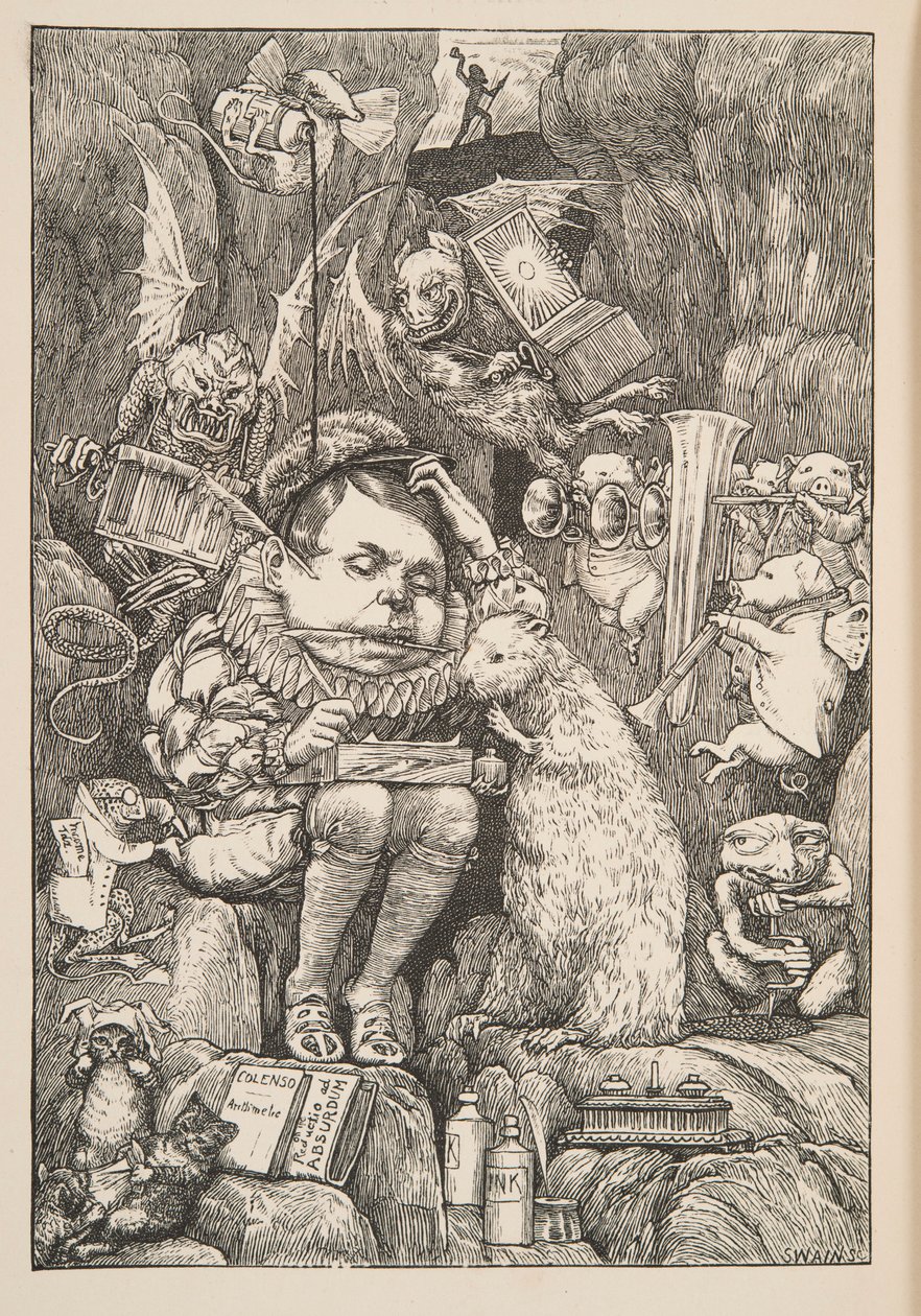 Bobr přinesl papír, portfolio a pera, hospoda. 1876. od Henry Holiday