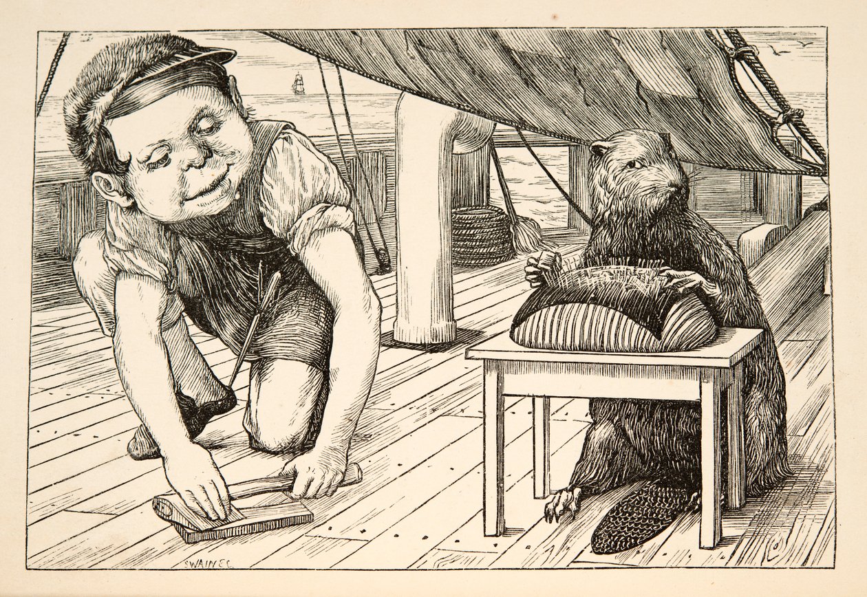 Bobr se pořád díval na opačnou stranu, hospoda. 1876. od Henry Holiday