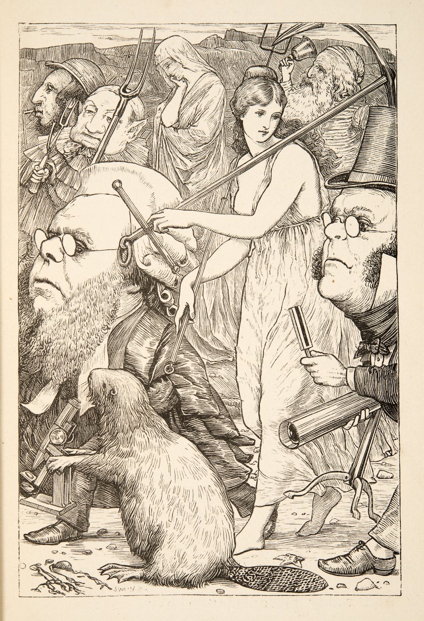 Pronásledovat to s vidličkami a nadějí“, z The Hunting of the Snark, Agony in Eight Fits, Lewis Carroll, pub. 1876 od Henry Holiday