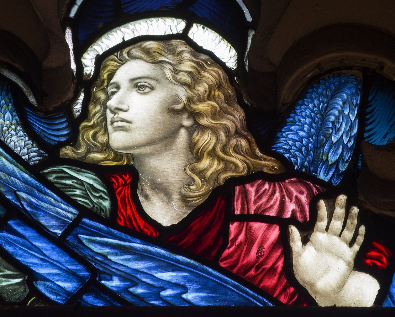 Westminster, St Margaret, James Powell & Sons, Henry Holiday, Head Of An Angel, 1883 od Henry Holiday