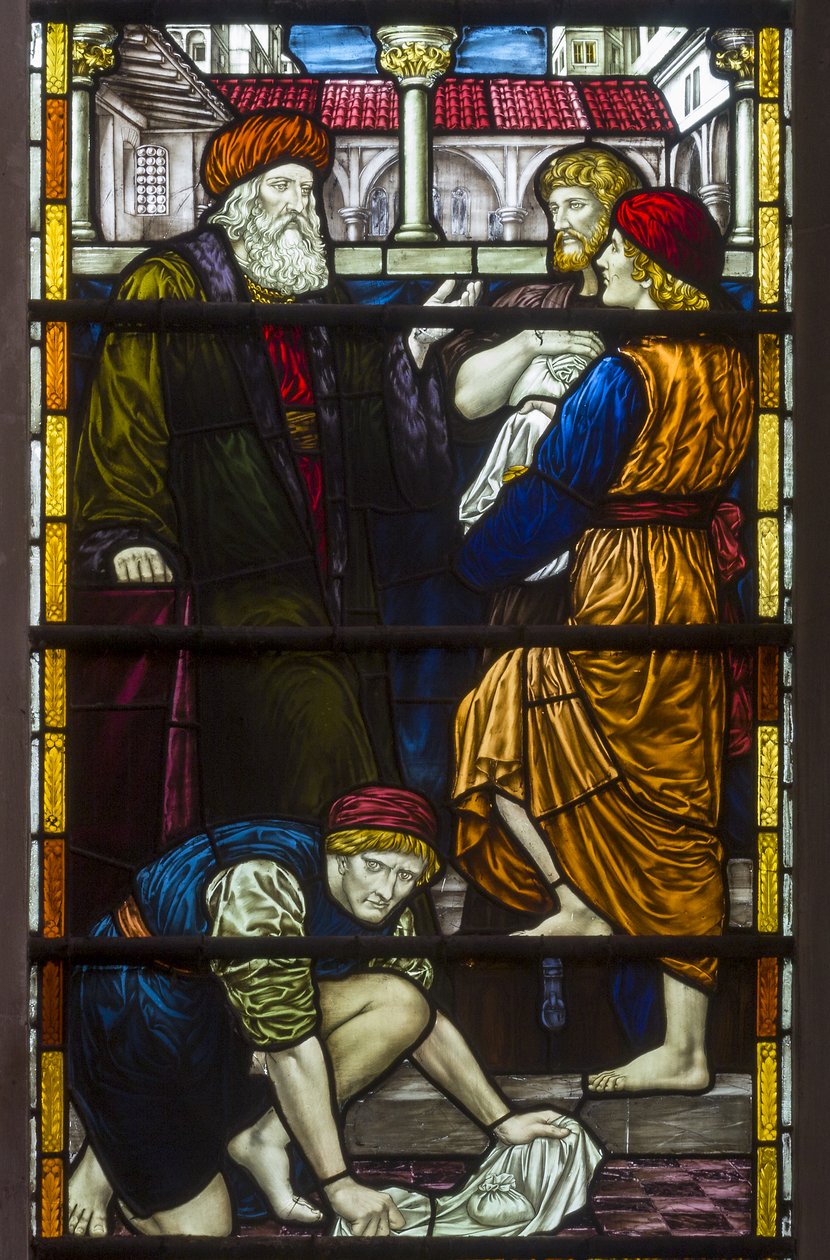 Westminster, St Margaret, James Powell & Sons, Henry Holiday, Podobenství o talentech, 1883 od Henry Holiday