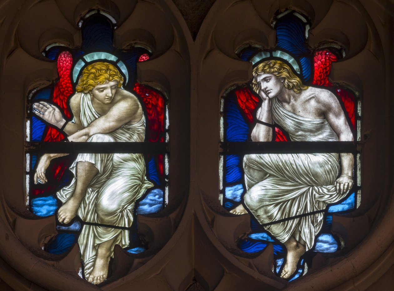 Westminster, St Margaret, James Powell & Sons, Henry Holiday, Tracery Angels, 1883 od Henry Holiday
