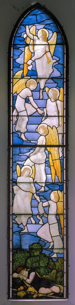 Wolsingham, St Mary & St Stephen, James Powell & Sons, Henry Holiday, Jacobs Ladder, 1881 od Henry Holiday