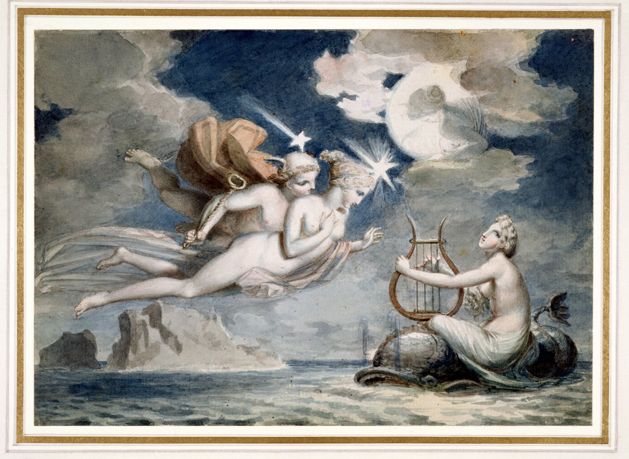 PD.187-1991 The Rising of the Plejády (pero, inkoust a wc na papíře) od Henry Howard