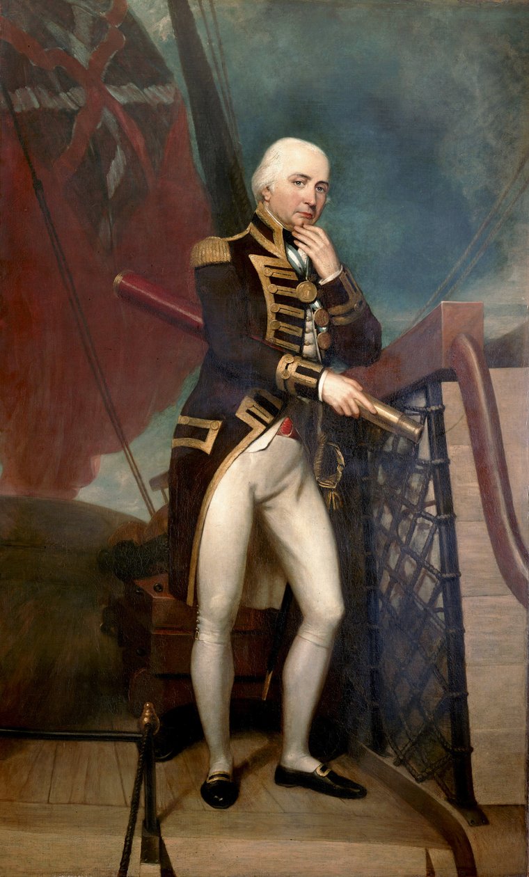 Portrét kontraadmirála Cuthberta Collingwooda (1748-1810), druhého velitele Horatia Nelsona (1758-1805) v bitvě u Trafalgaru (1805). Olej na plátně, autor Henry Howard (1769-1847). od Henry Howard