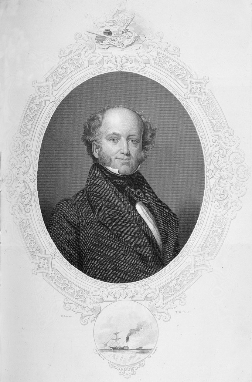 Martin van Buren, z knihy "The History of the United States", II. díl, autor Charles Mackay, vyryl T. W. Hunt od Henry Inman