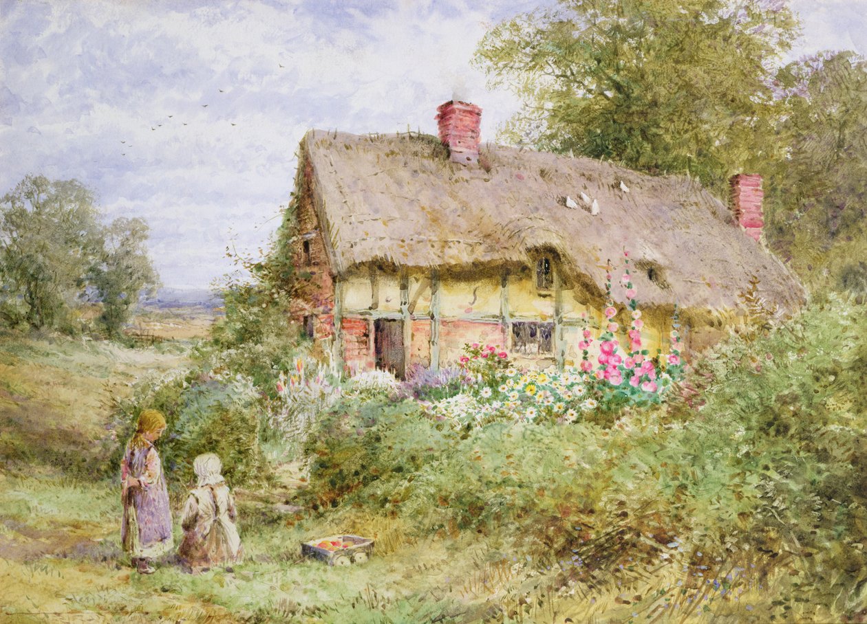 Chata Bedfordshire (akvarel) od Henry John Sylvester Stannard
