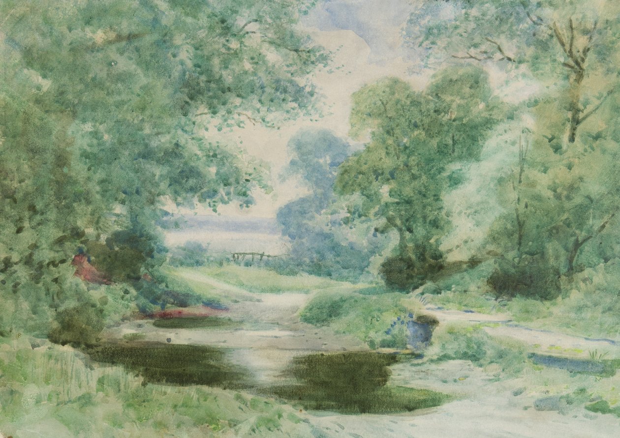 Ford, kolem roku 1910 (akvarel na papíře) od Henry John Sylvester Stannard