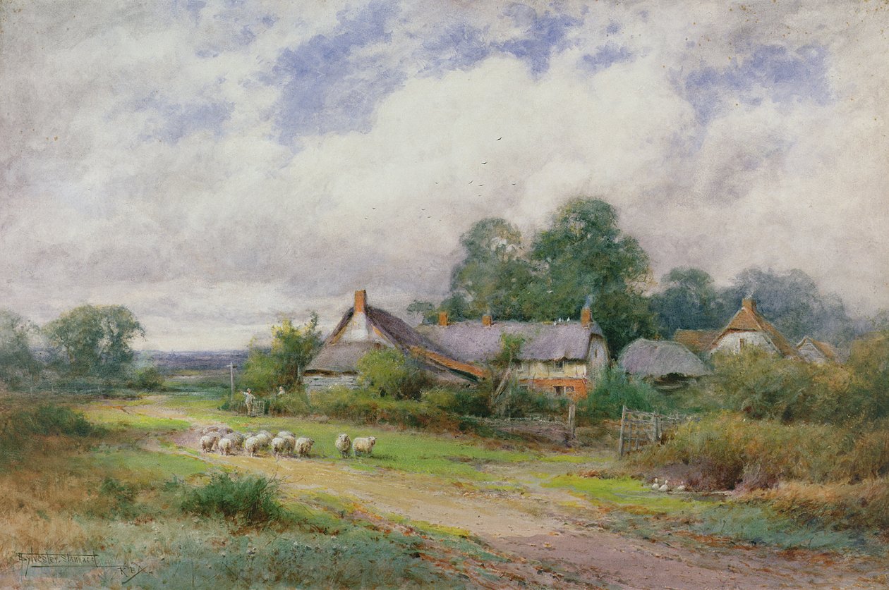 Domov z trhu, Bedfordshire Hamlet od Henry John Sylvester Stannard