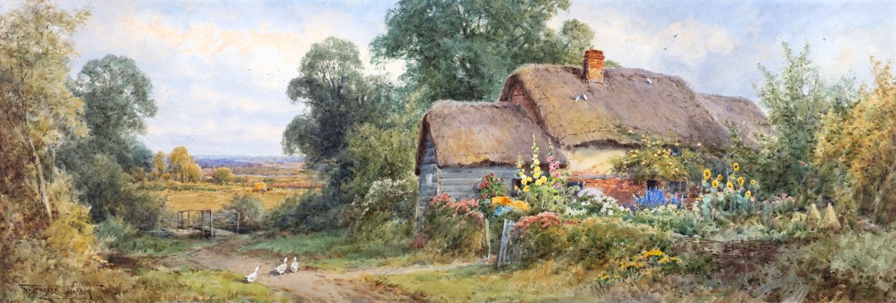 Venkovská chalupa (akvarel) od Henry John Sylvester Stannard
