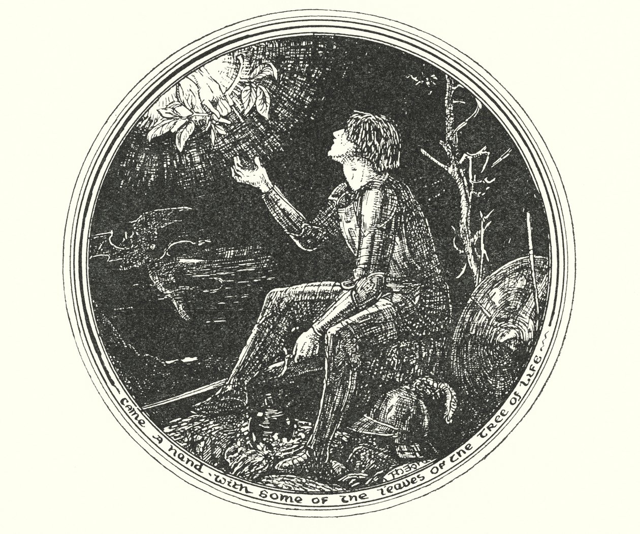 Ilustrace k Pokroku poutníka od Johna Bunyana (litografie) od Henry Justice Ford