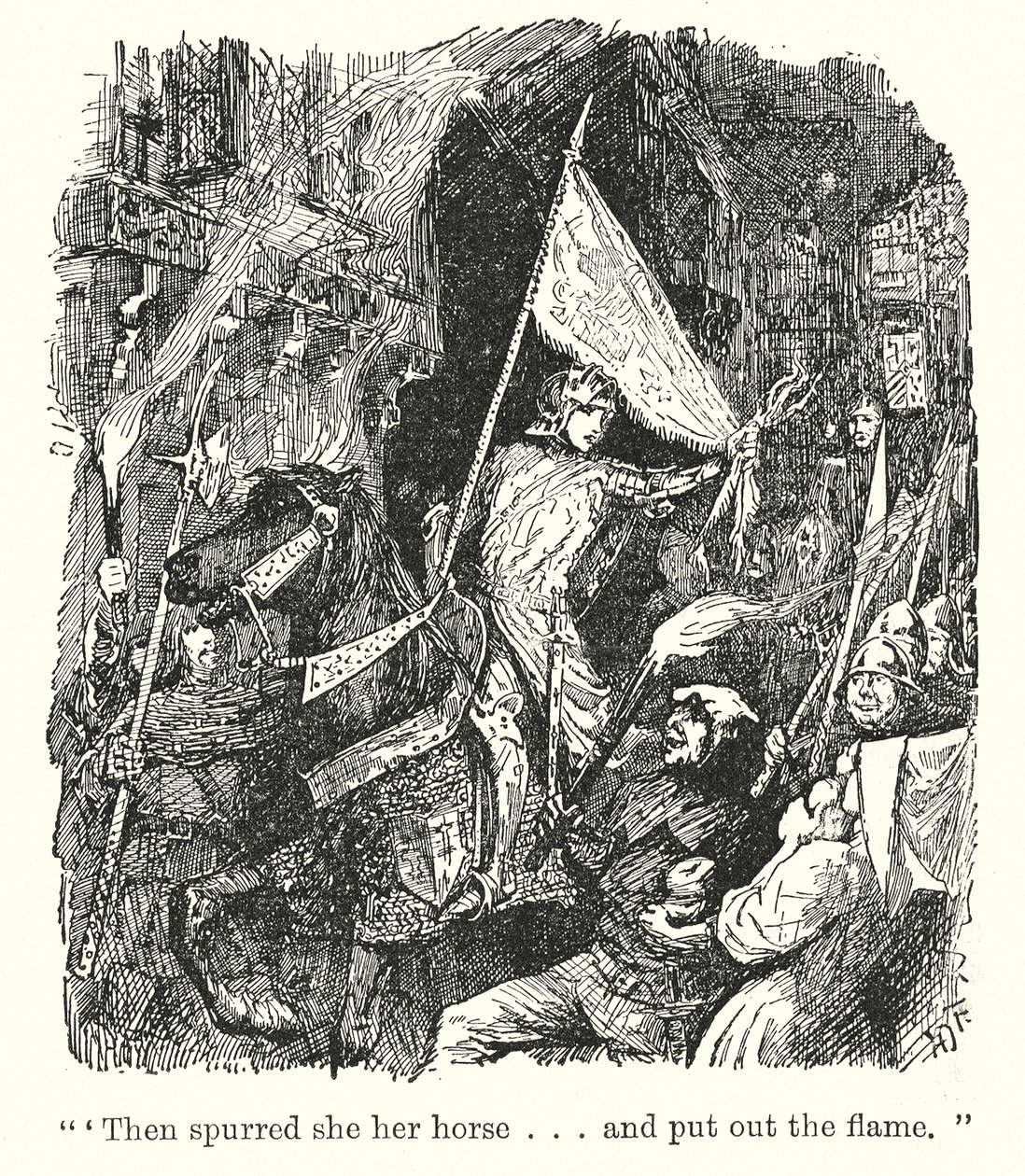 "Pak pobídla svého koně. A uhasila plamen" (lit.) od Henry Justice Ford