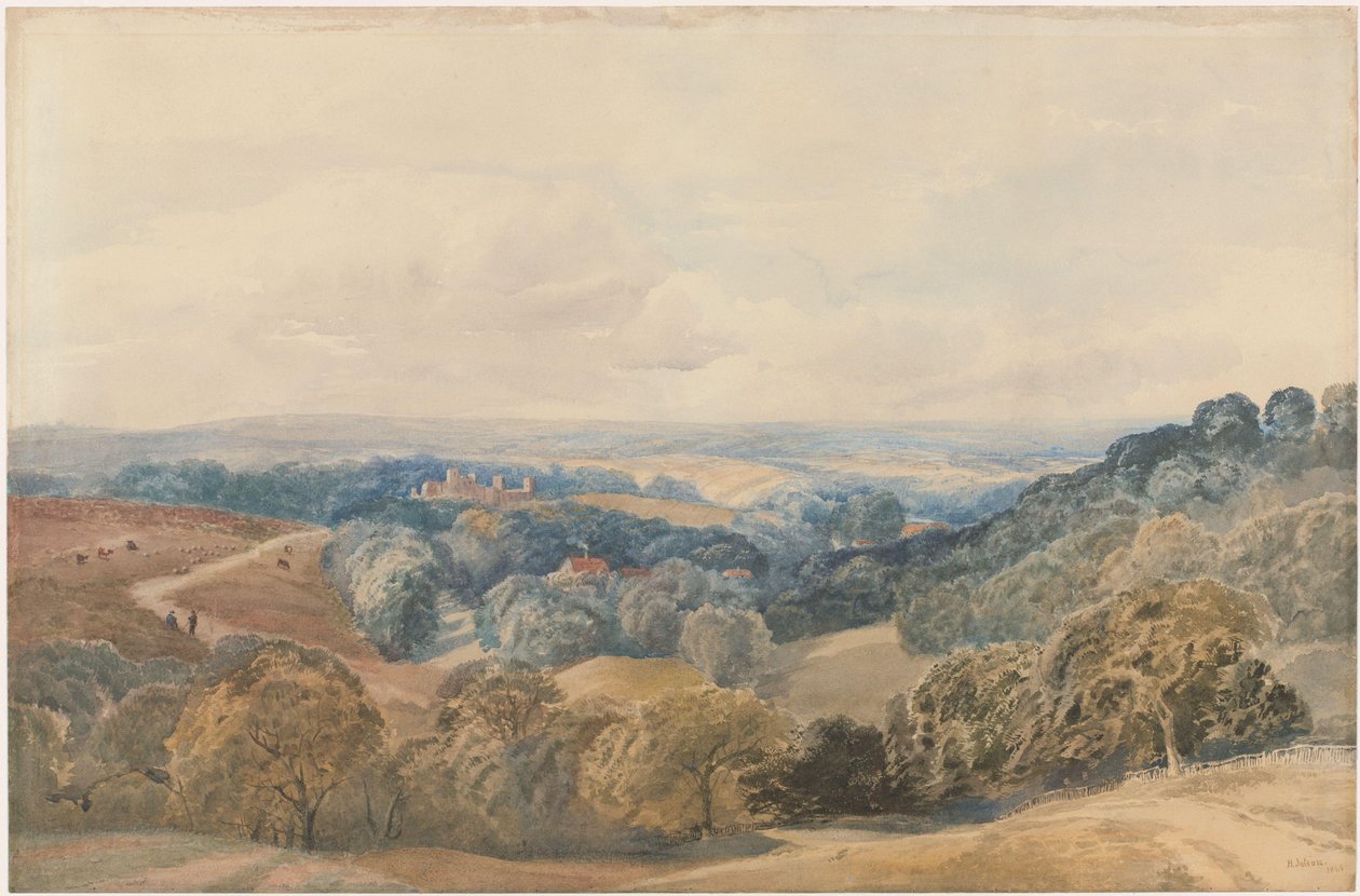 Krajina s hradem Crieff od Henry Jutsum