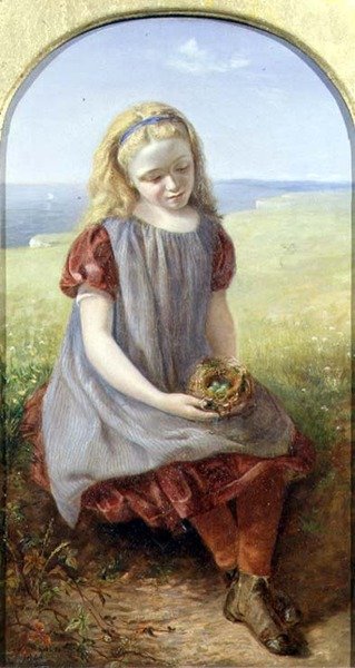 Dívka s ptačí hnízdo od Henry Larpent Roberts
