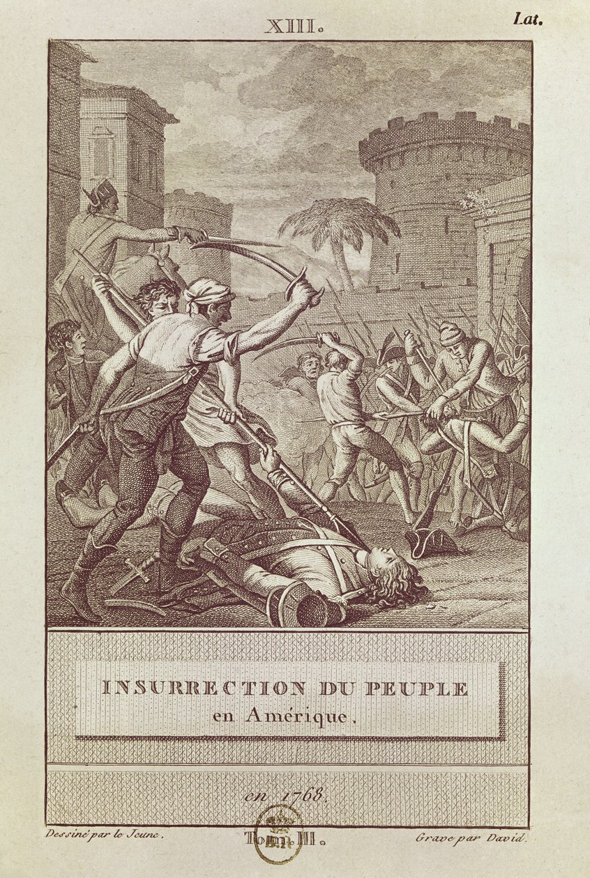 Povstání amerického lidu v roce 1768, vyryto Davidem od Henry Le Jeune
