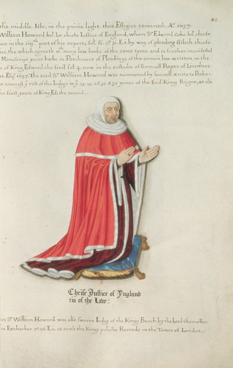 Sir William Howard († 1308) (inkoust a plátek zlata na pergamenu) od Henry Lilly