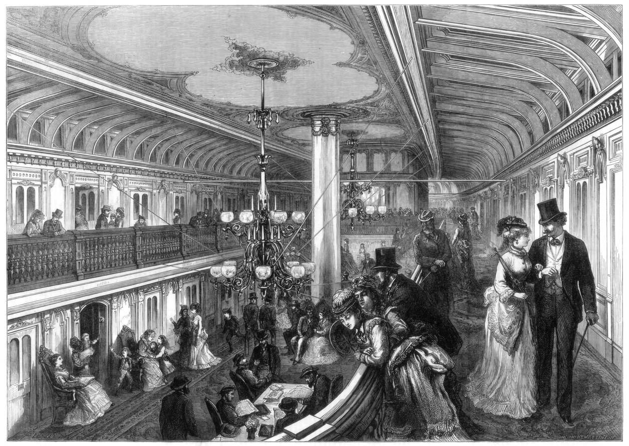 Saloon parníku, 1875 od Henry Linton