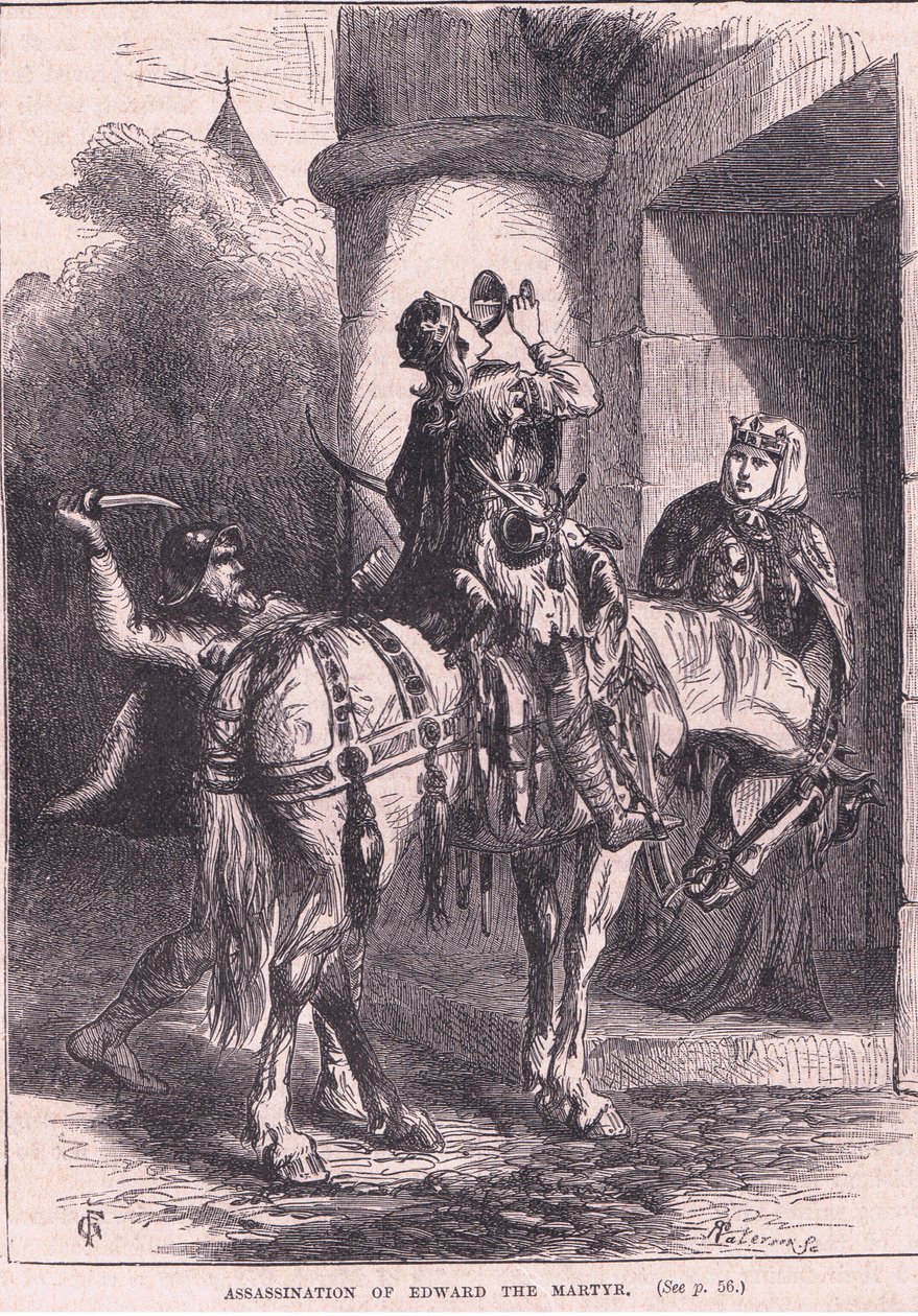 Atentát na Edwarda mučedníka AD 979 od Henry Marriott Paget