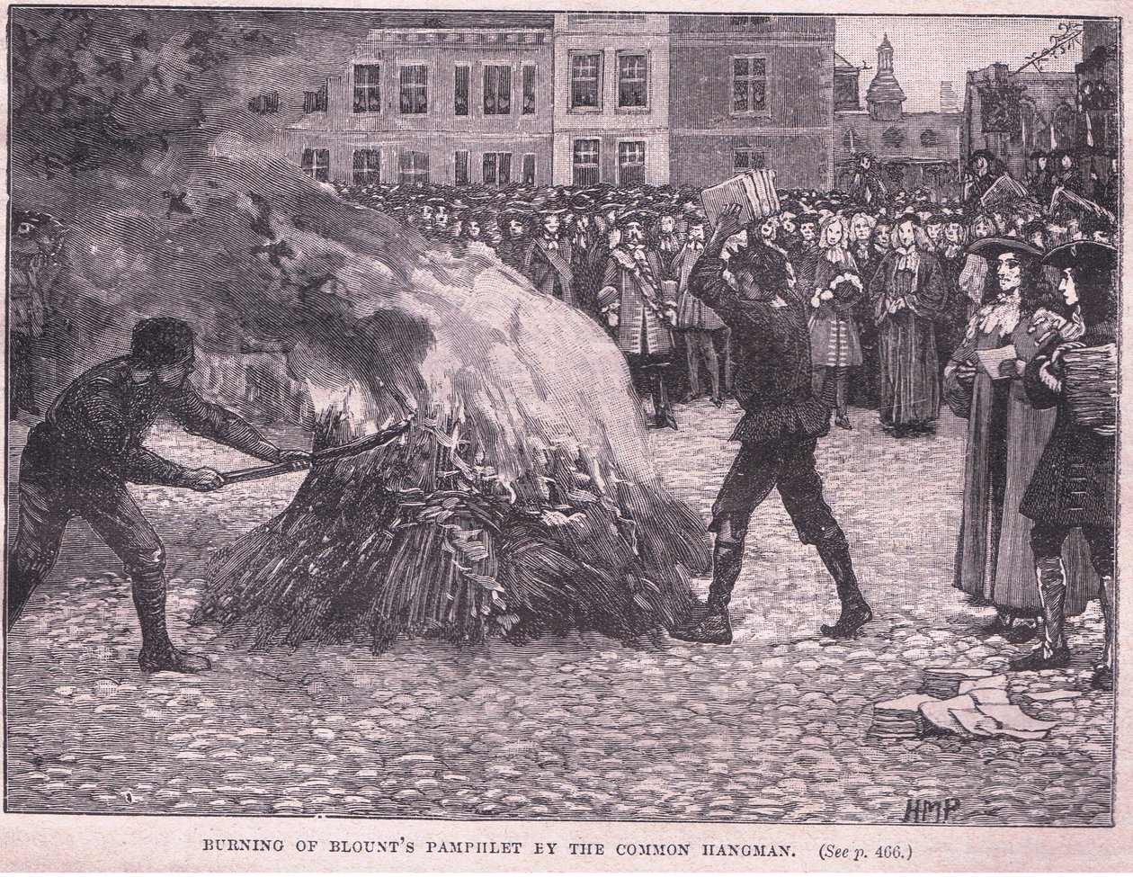 Spálení Blountových brožur obyčejným oběšencem od Henry Marriott Paget