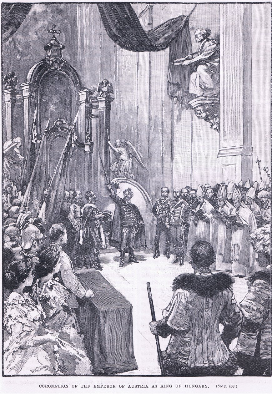 Korunovace rakouského císaře uherským králem 1868 našeho letopočtu od Henry Marriott Paget