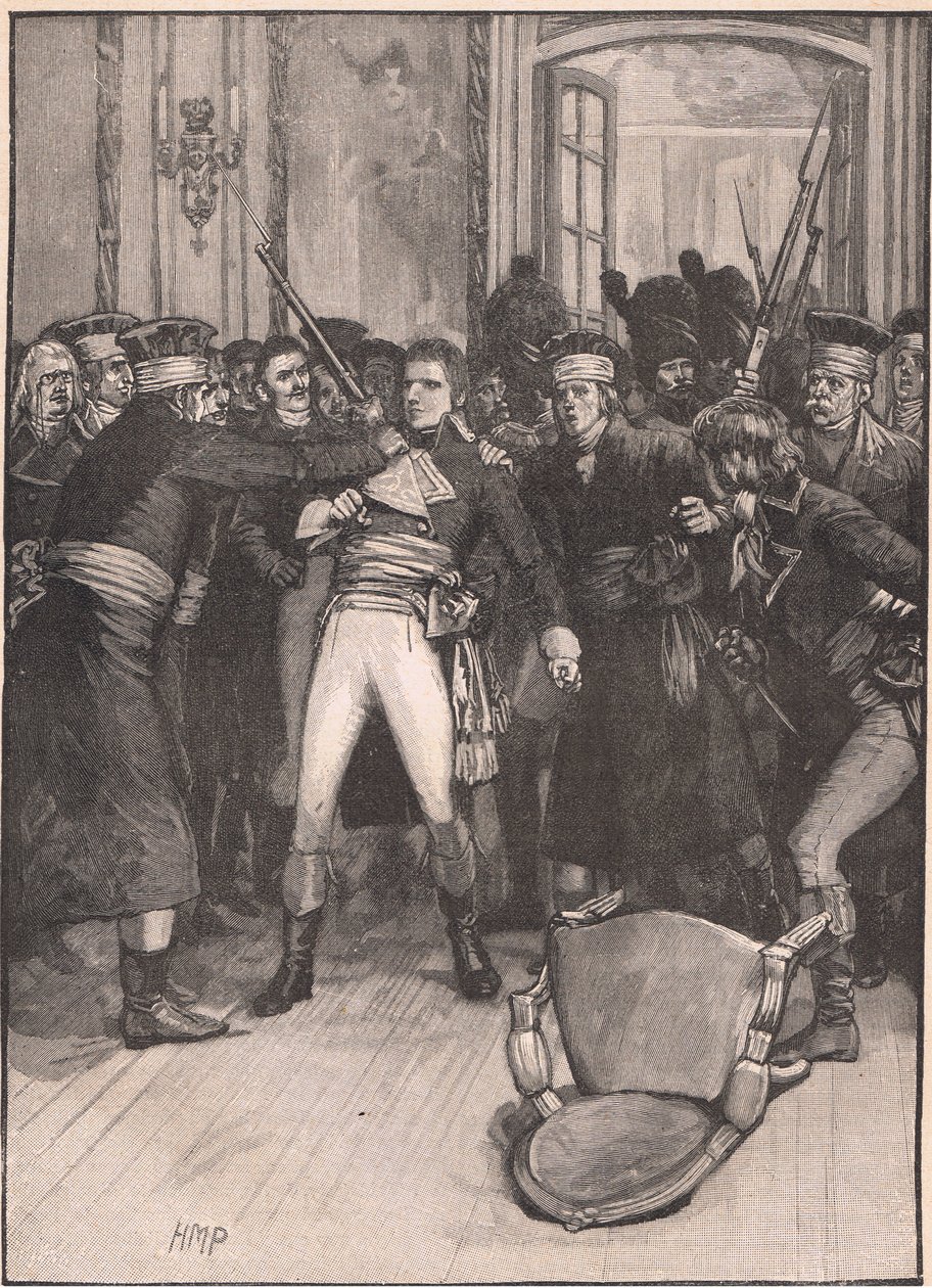 Napoleonův převrat: scéna v Sále starověku 1799 n. l. od Henry Marriott Paget