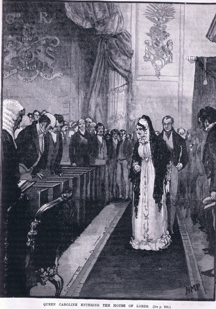 Královna Karolína vstupuje do Sněmovny lordů od Henry Marriott Paget