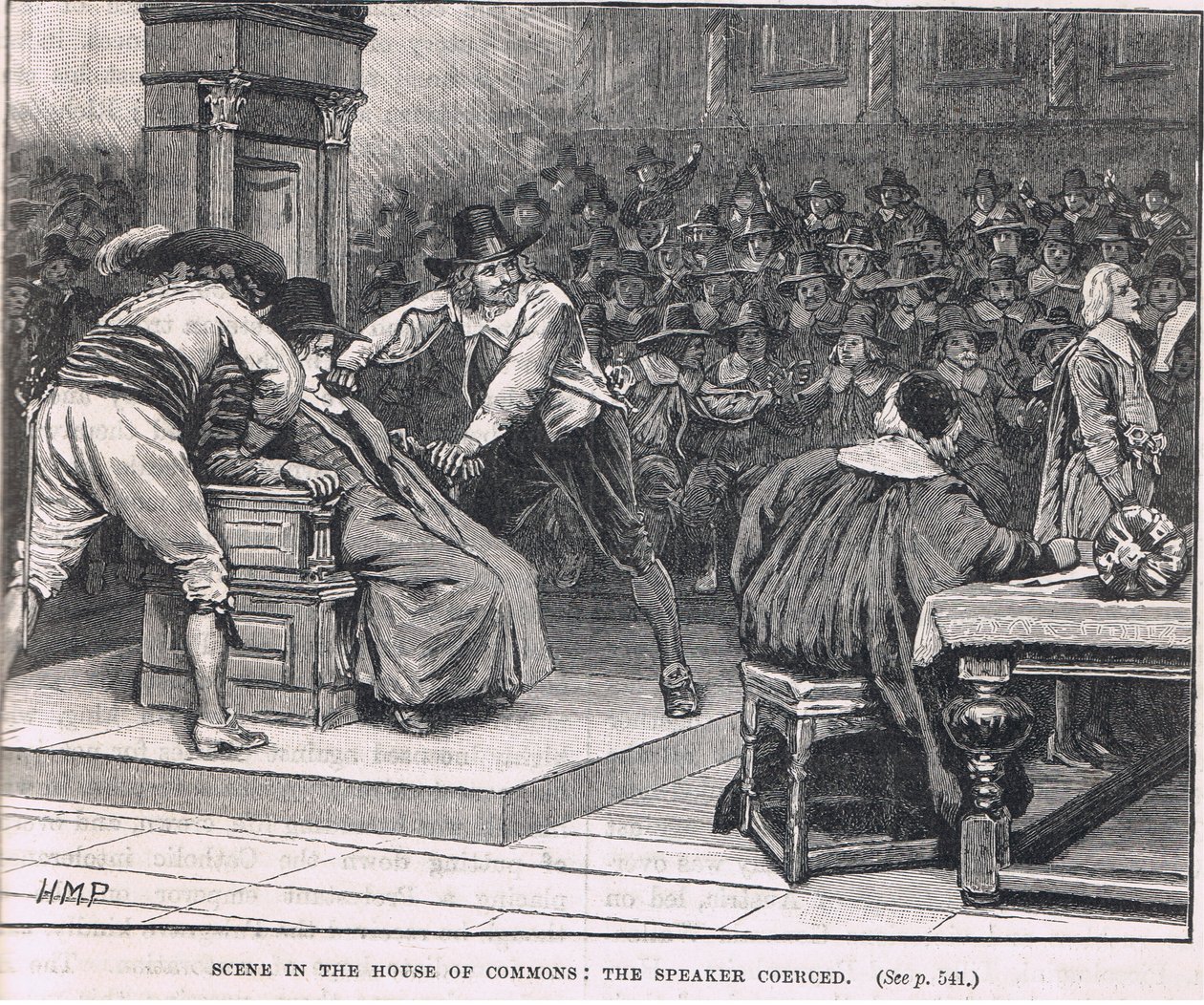 Scéna v Dolní sněmovně: řečník donucen 1630 od Henry Marriott Paget