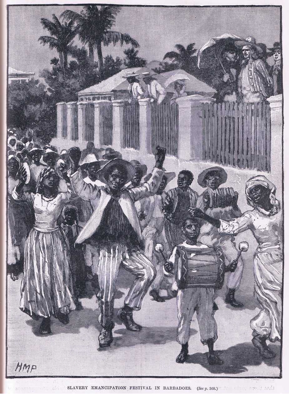 Festival emancipace otroctví v BarbAD os 1834 od Henry Marriott Paget