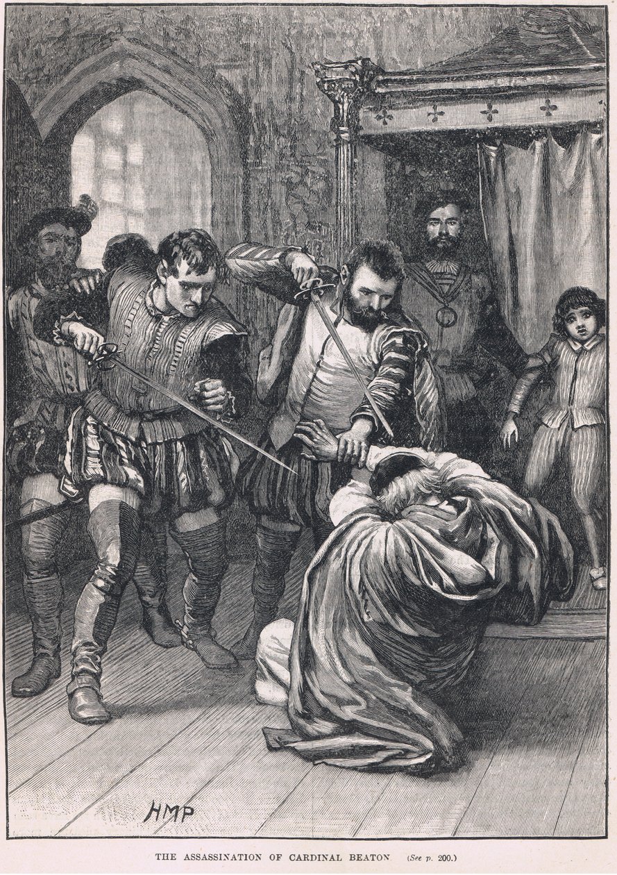 Atentát na kardinála Beatona 1546 od Henry Marriott Paget