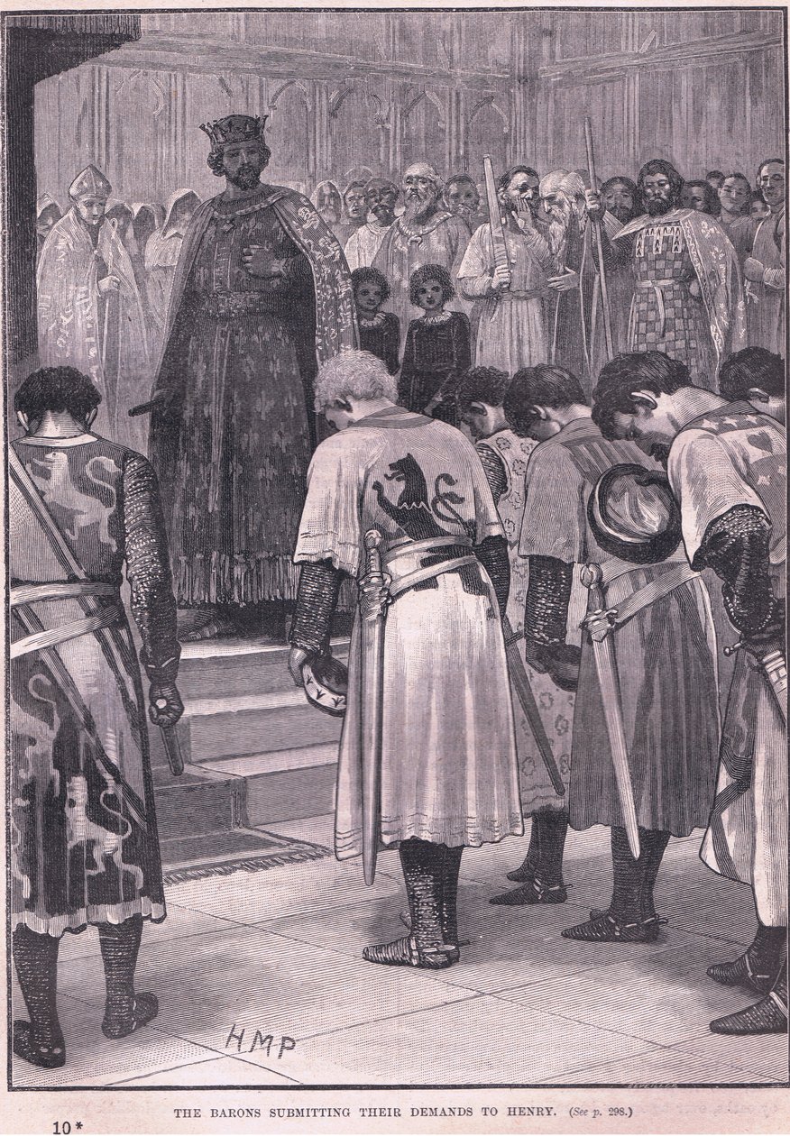 Baroni předkládají Jindřichovi své požadavky AD 1258 od Henry Marriott Paget