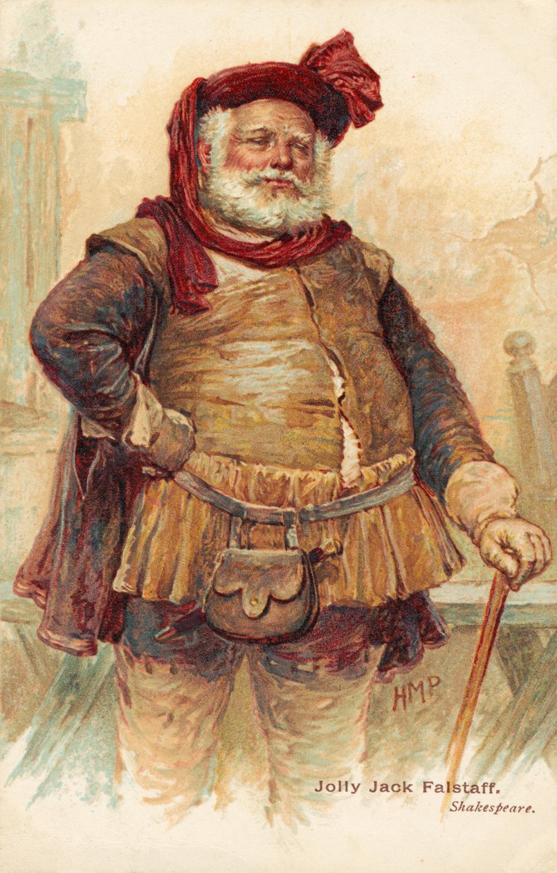 Komická postava sira Johna Falstaffa od Williama Shakespeara (tisk) od Henry Marriott Paget