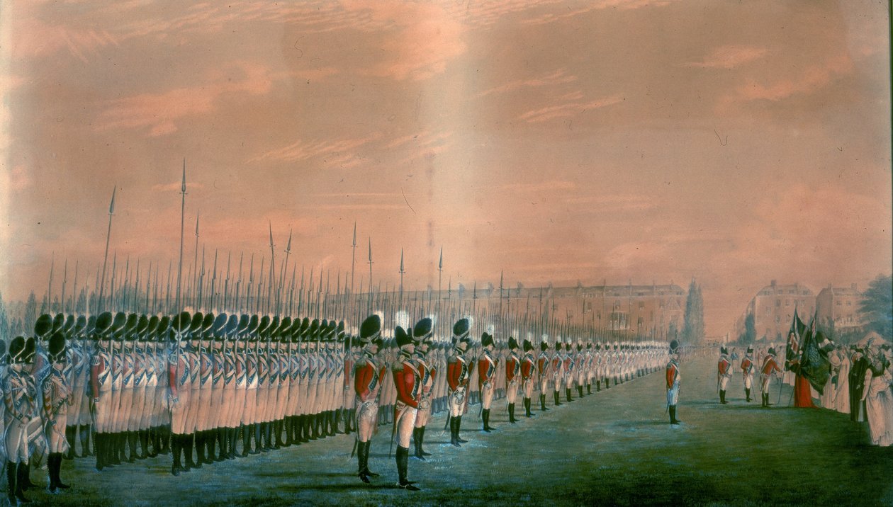 Prezentace barev druhému regimentu dobrovolníků Royal East India na Lord