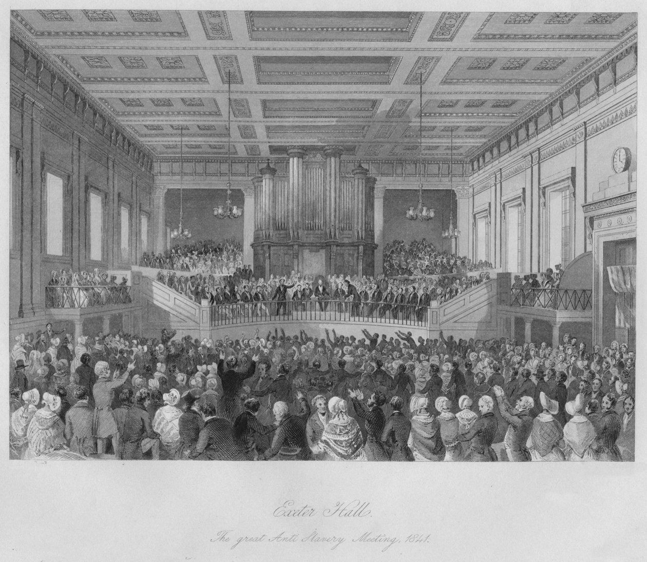 Exeter Hall. Velké setkání proti otroctví, 1841, c1841 od Henry Melville