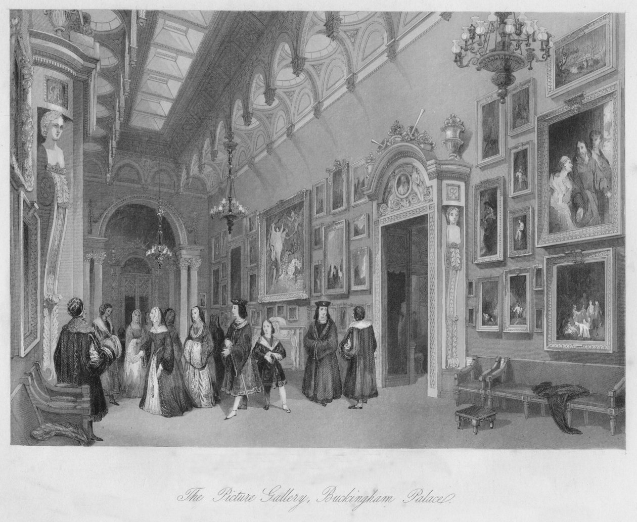 Obrazová galerie, Buckinghamský palác, c1841 od Henry Melville