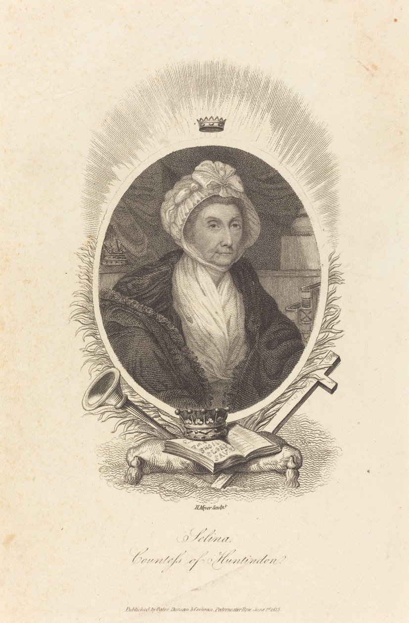 Selina, hraběnka z Huntingdonu od Henry Meyer after John Hoppner