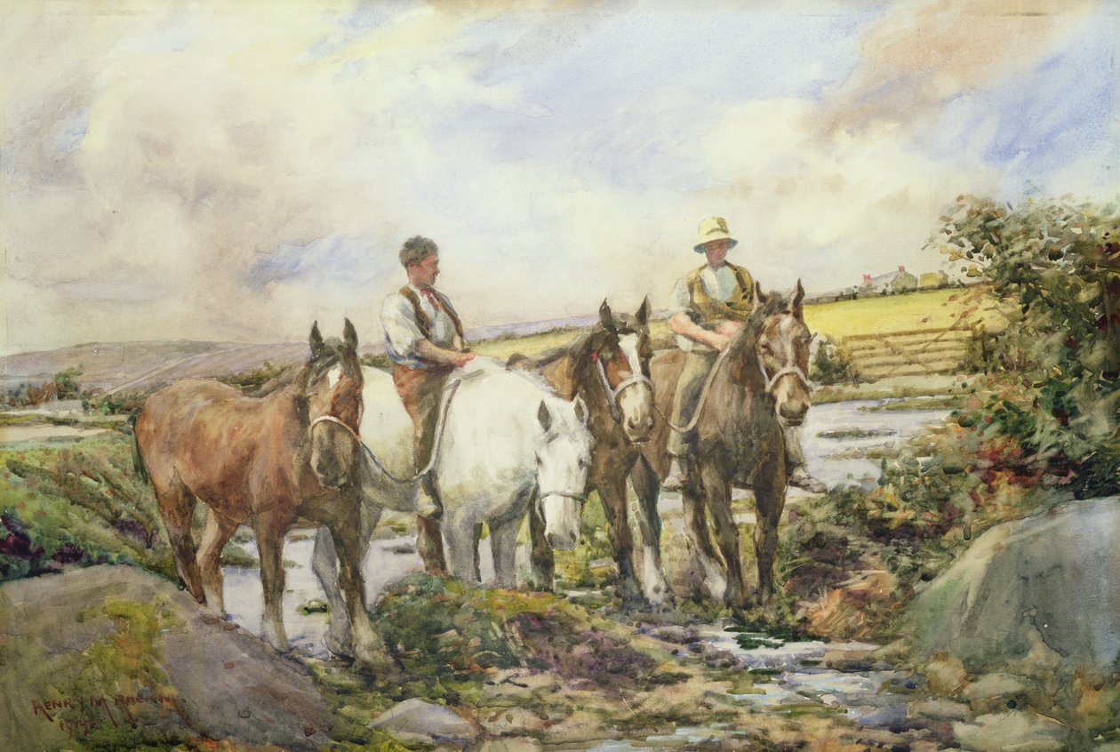 Napájení koní od Henry Meynell Rheam