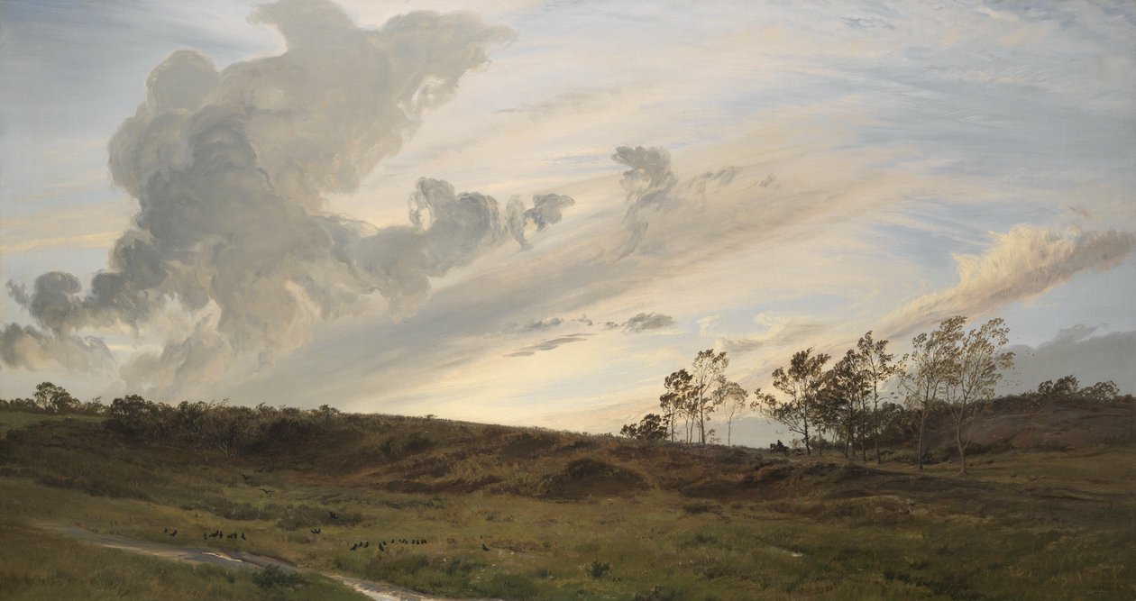 Divoký večer po dešti, Yorkshire od Henry Moore