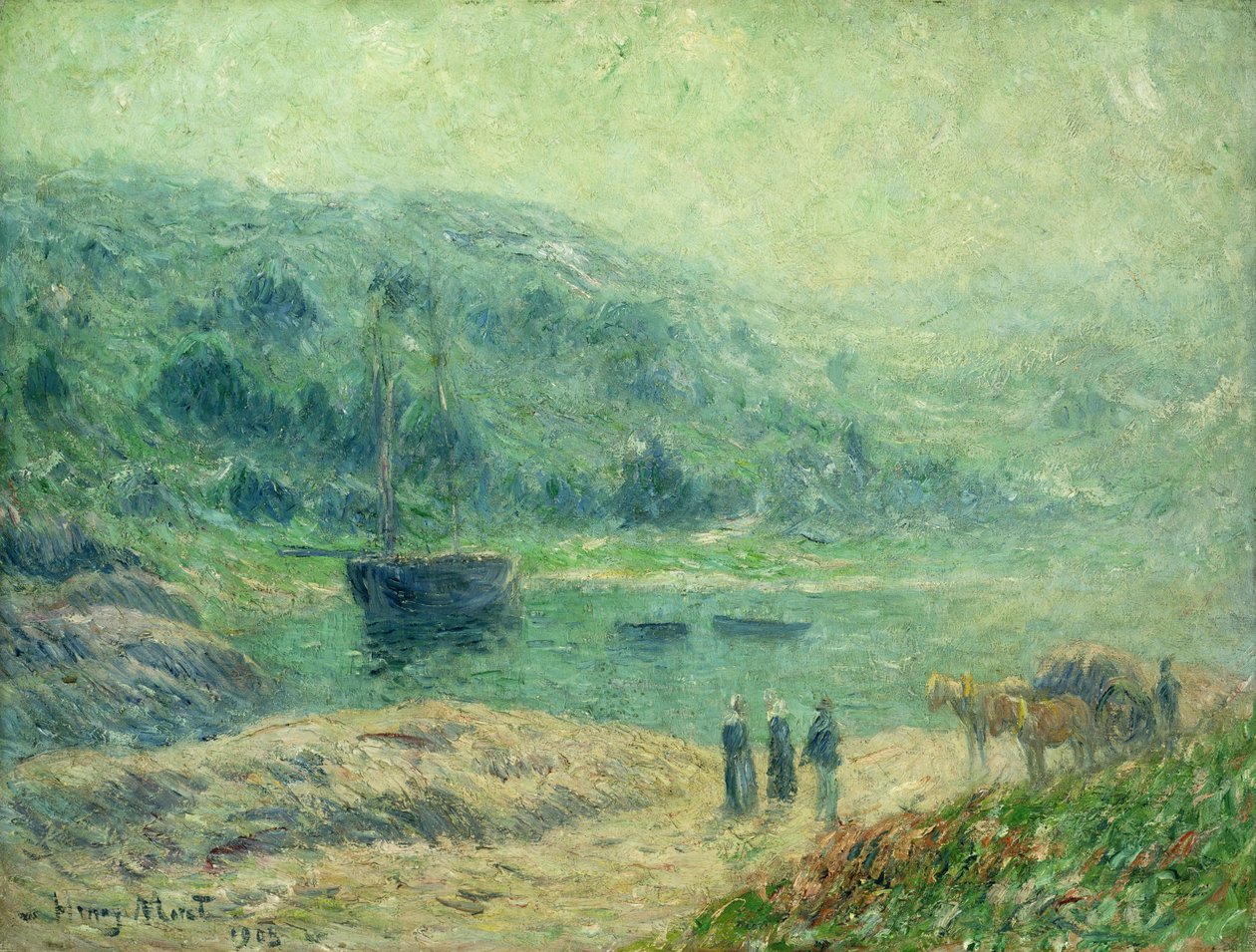 Zátoka v Bretani; Creek v Bretani, 1903 od Henry Moret