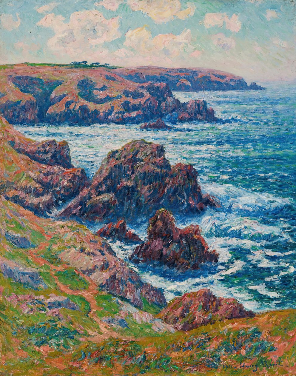 Země Cléden, Point de Raz, Finistère, 1911. od Henry Moret