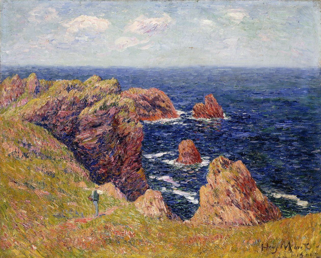 Bretaňské pobřeží; Bretonské pobřeží, kolem roku 1895 od Henry Moret